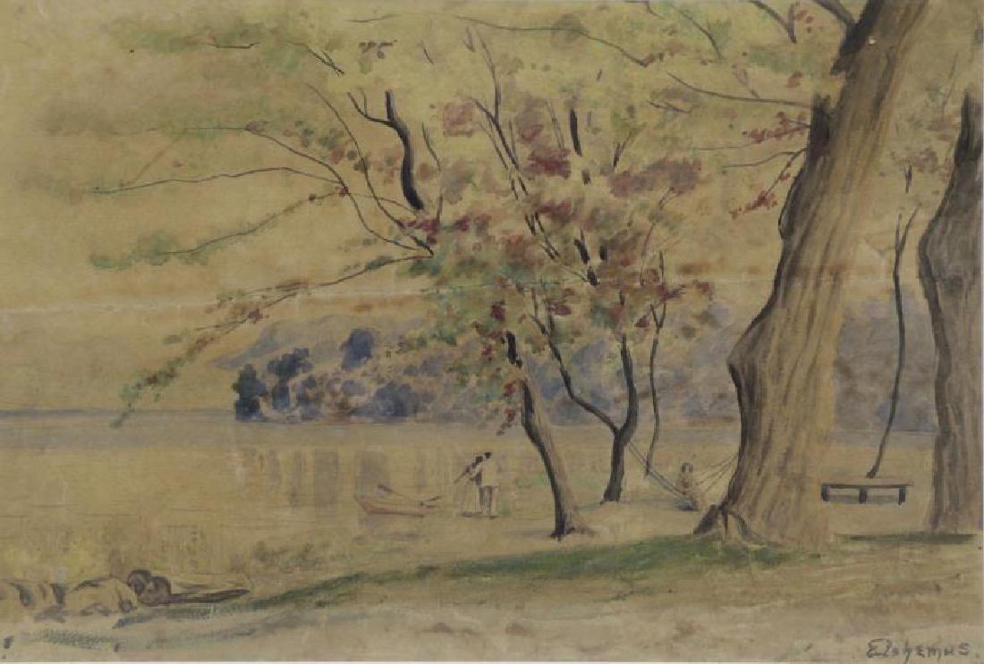 EILSHEMIUS, Louis. Watercolor on Paper. Figures in (1 of 7)