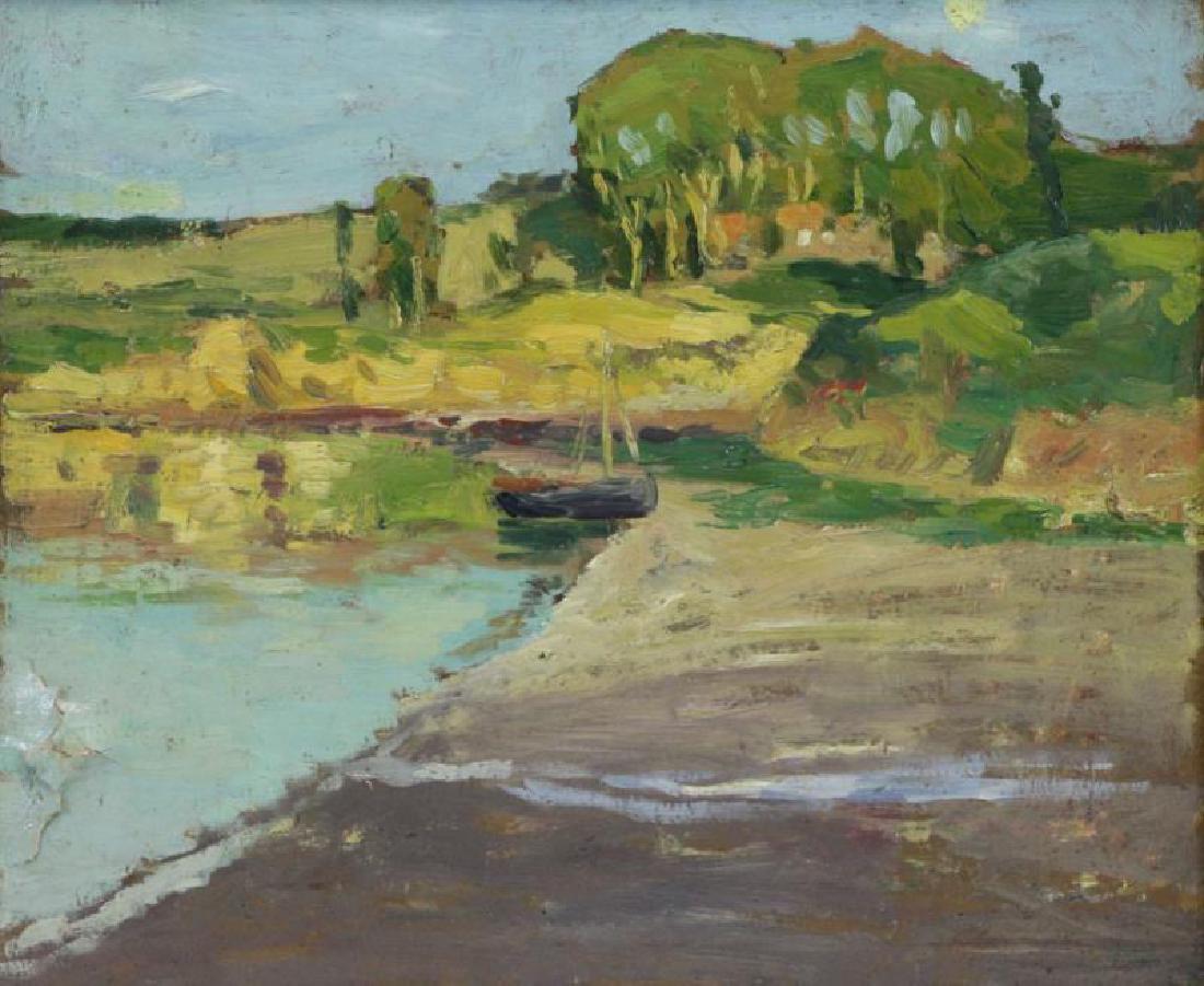 BROWNE, George Elmer. Oil on Board "Low Tide". (1 of 11)