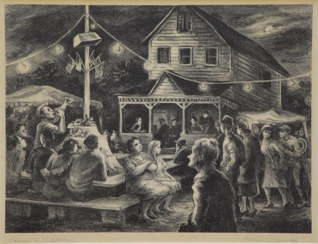 GREENWOOD, Marion. Lithograph "Carnival in (1 of 4)