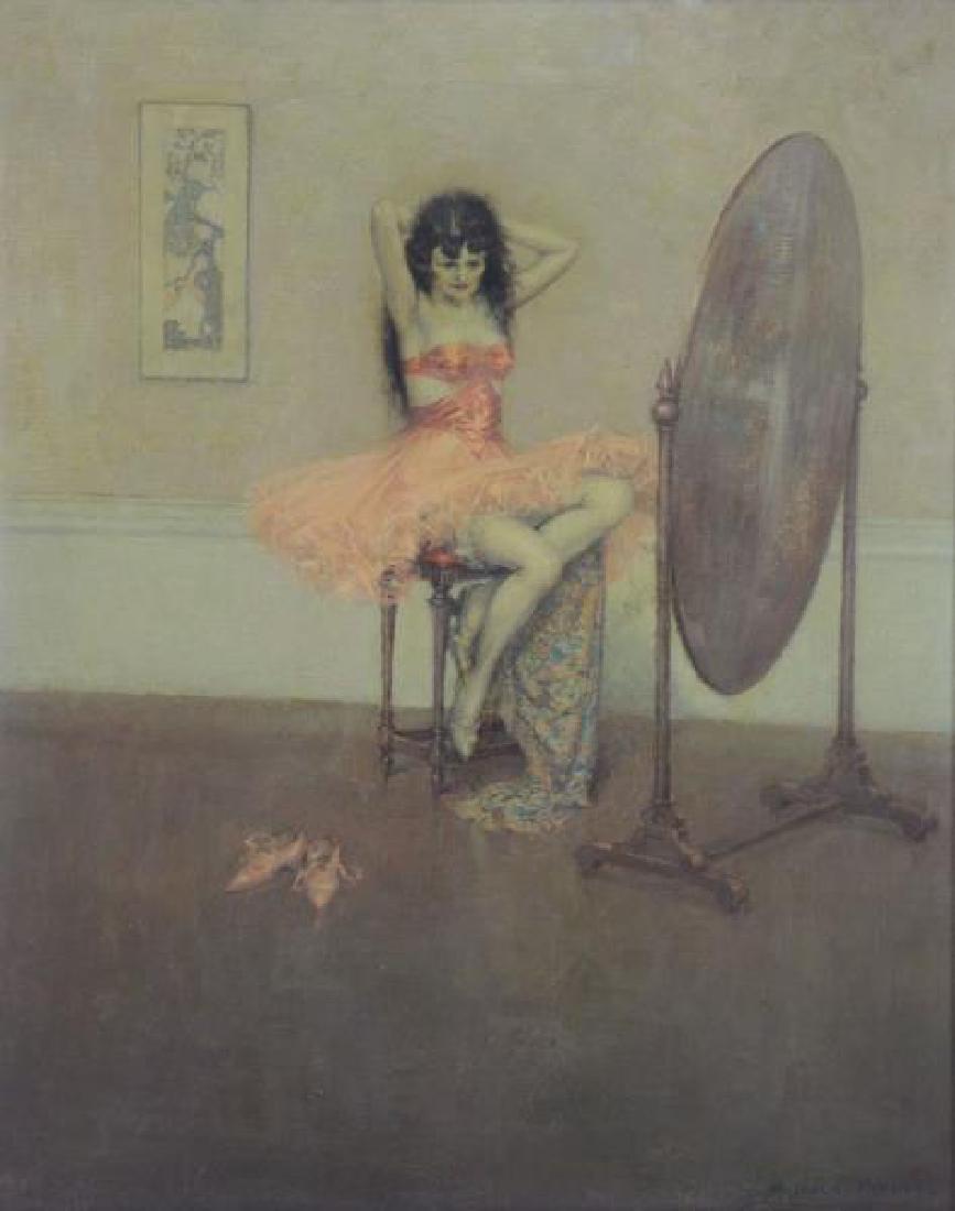 PARCELL, Malcolm. Oil on Canvas. Girl at Vanity. (1 of 6)