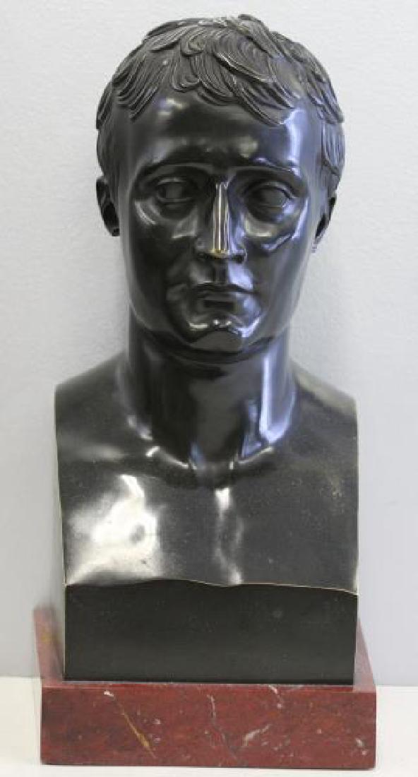 Patinated Bronze Bust of a Gentleman on Marble (1 of 8)