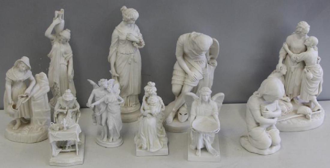 Large Grouping of Parian Porcelain Sculptures, (1 of 9)