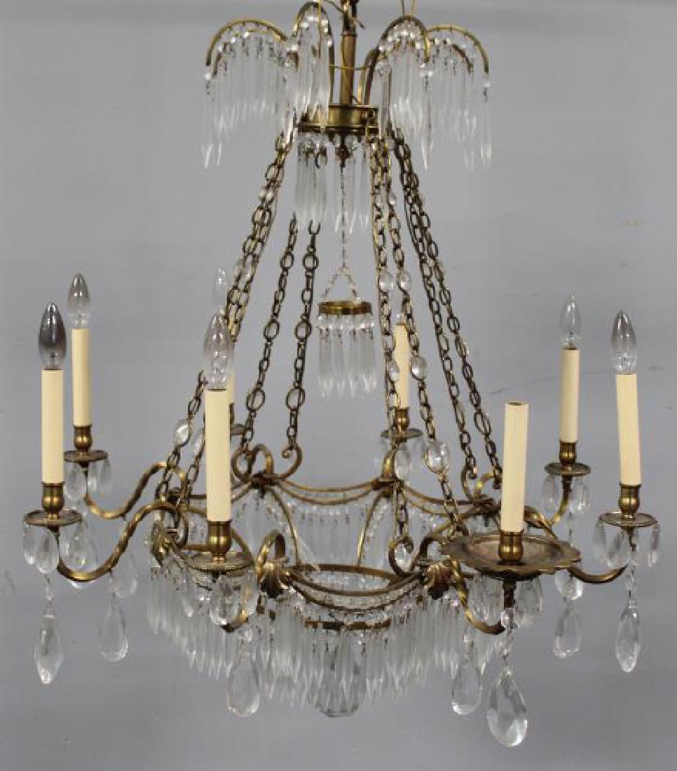 Antique Continental Gilt Metal and Crystal (1 of 6)