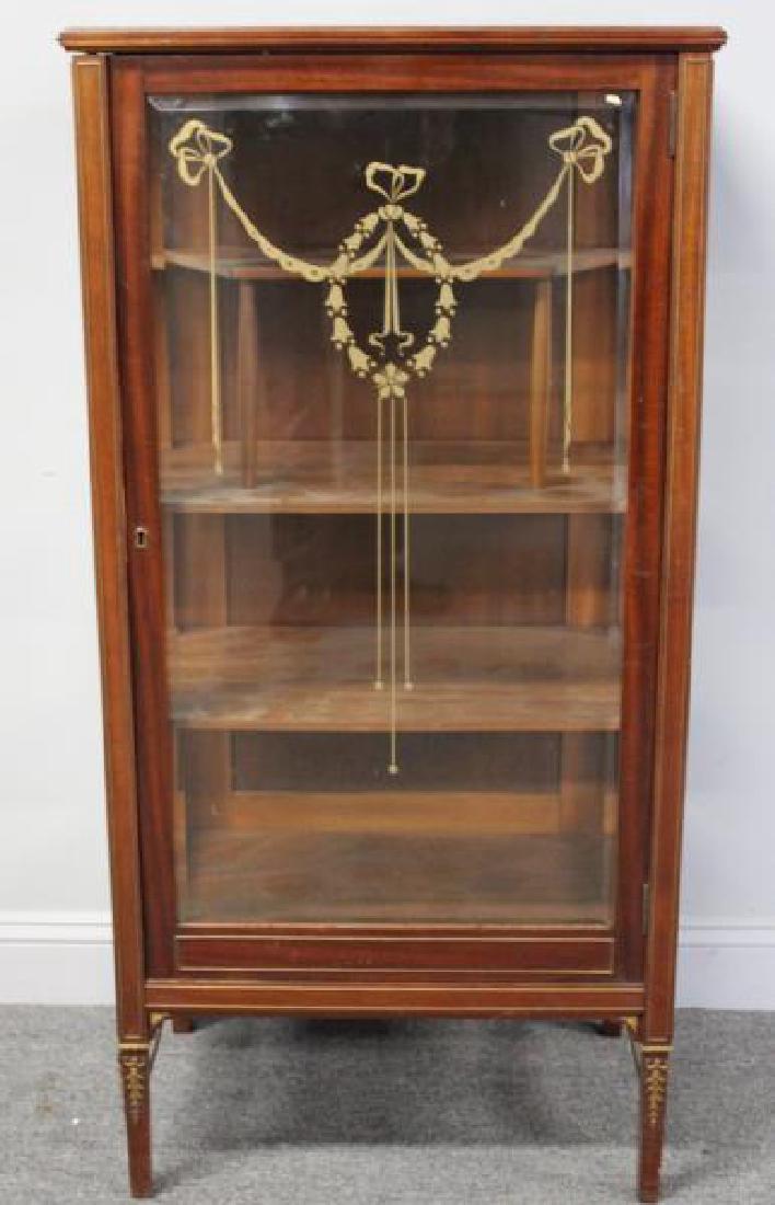 Art Deco Mahogany Vitrine with Paint  Decoration (1 of 8)