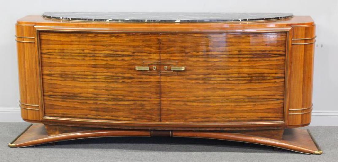 Burl  Walnut  Art  Deco Marble Insert  Sideboard (1 of 7)