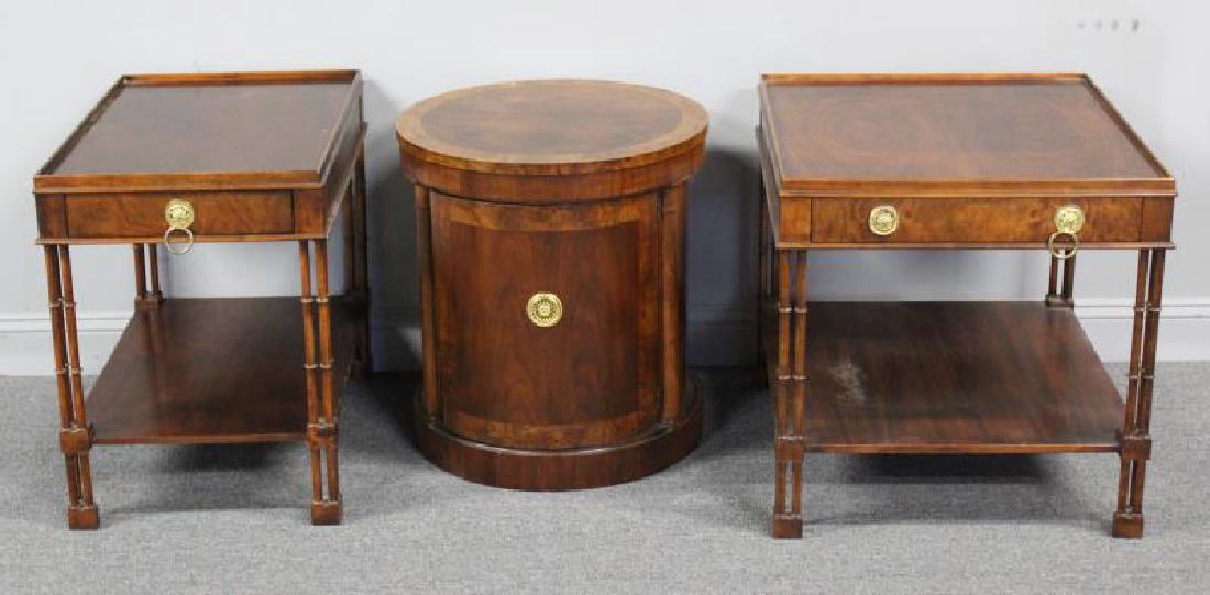 BAKER, 3 Signed End Tables To Inc  a Pair & (1 of 7)