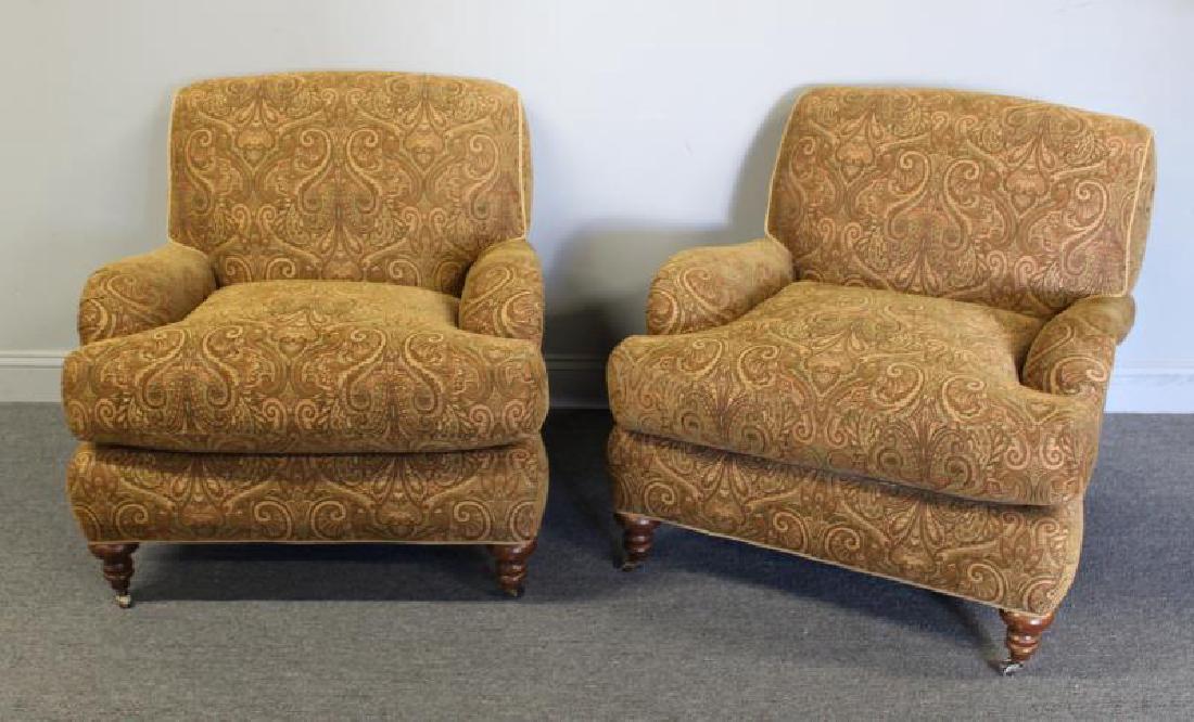 Pair Of Rinfret Signed Paisley Design Upholstered (1 of 7)