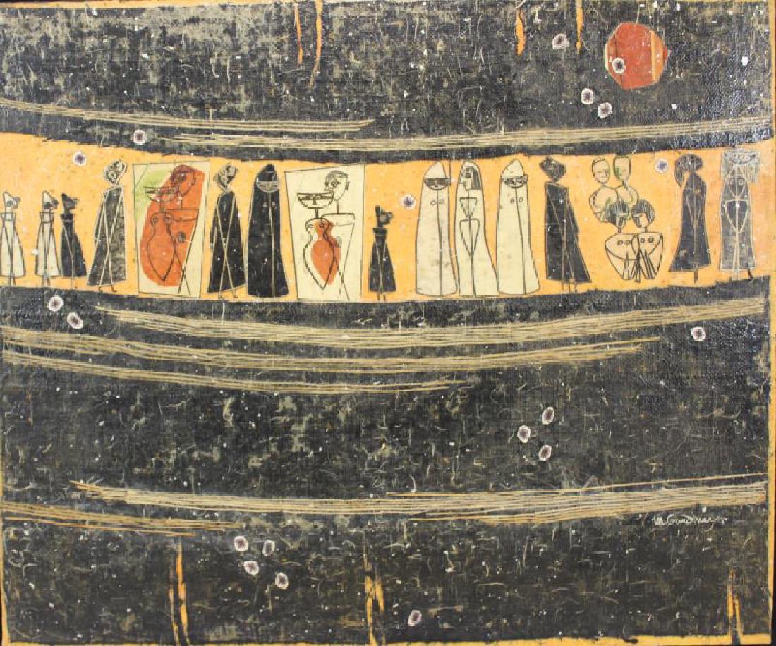 GARDNER, Mary. Oil and String on Canvas. (1 of 6)