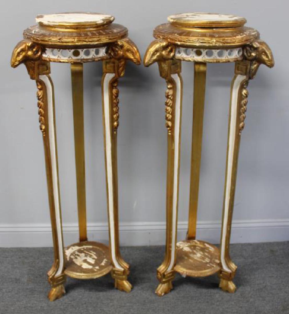 Pair Of Paint and Gilt Decorated Pedestals With (1 of 6)