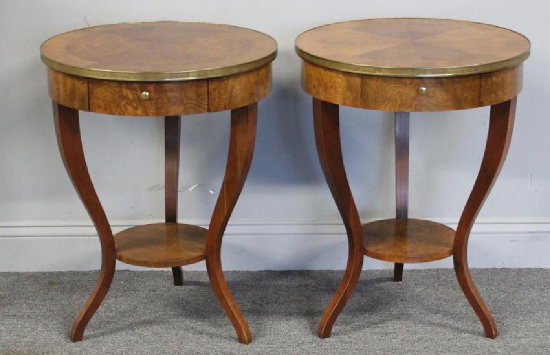 BAKER .Signed Pair Of 1 Drawer Endtables . (1 of 5)