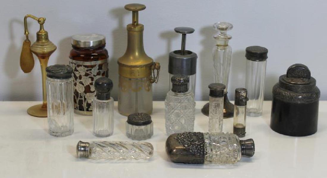 SILVER. Assorted Grouping of Perfume Bottles and (1 of 14)
