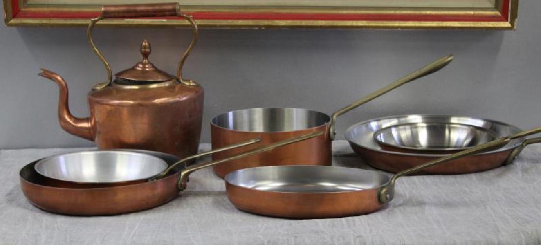 Lot of Vintage Copper Cooking Cookware. (1 of 8)