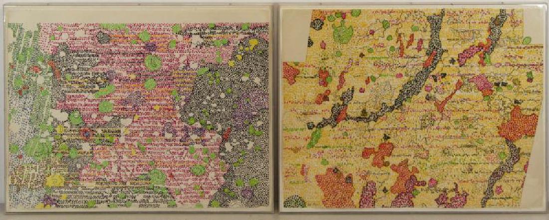 GRAVES, Nancy. Two 1972 Color Lithographs.: Both pencil signed and dated, numbered I 6/100 and VII 6/100. Nancy Graves (American, 1940 - 1995). From the estate of a New York gallerist. Dimensions: 22.25" high x 30" wide and 22.5" high x 30" wid