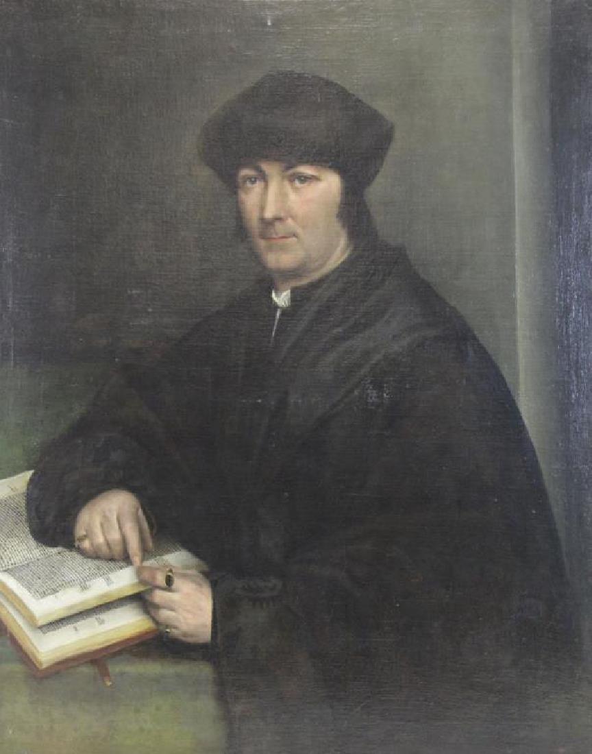 19th C. Oil on Canvas. Portrait of a Priest. (1 of 10)