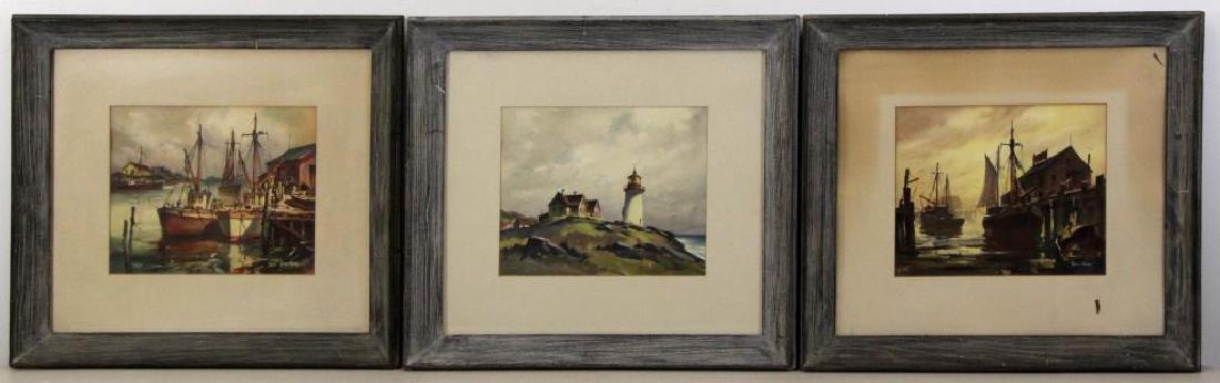 HARE, John. Three Watercolors on Paper. (1 of 10)