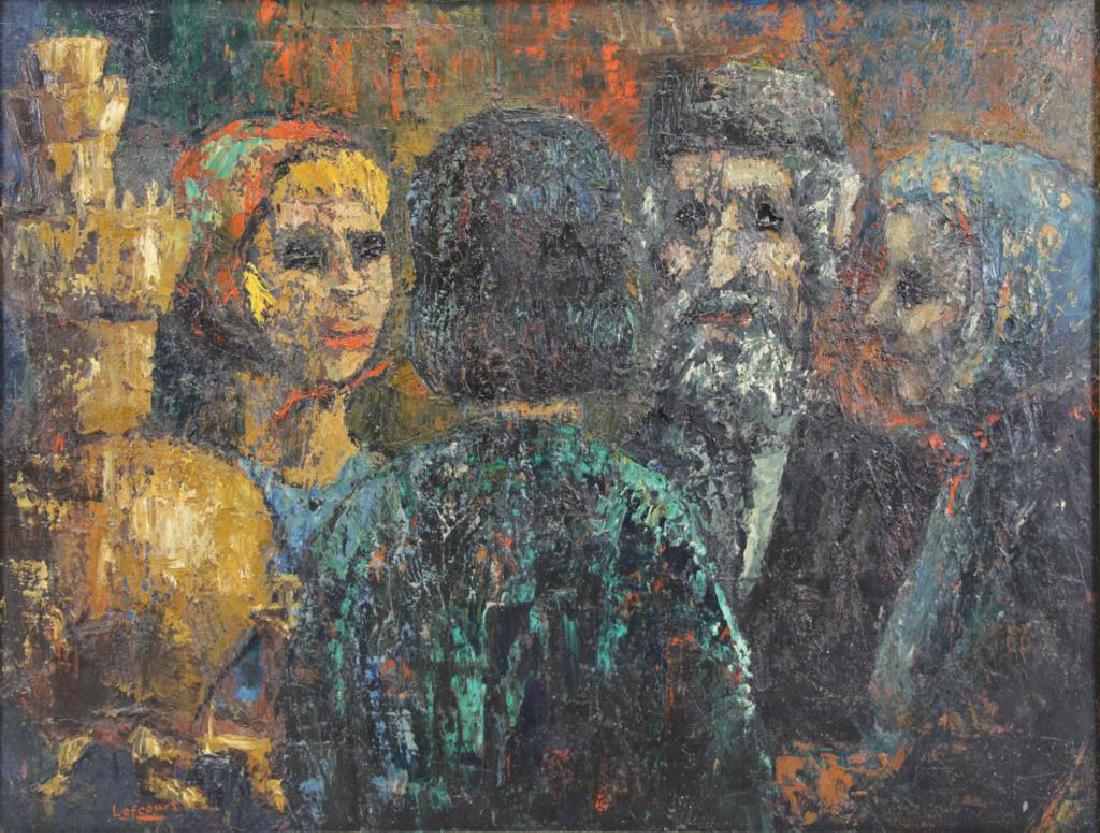 LEFCOURT, Irwin. Oil on Canvas. Four Figures. (1 of 6)