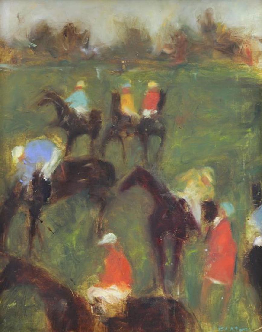 BARTOLI, Jacques. Oil on Canvas "Jockeys". (1 of 7)