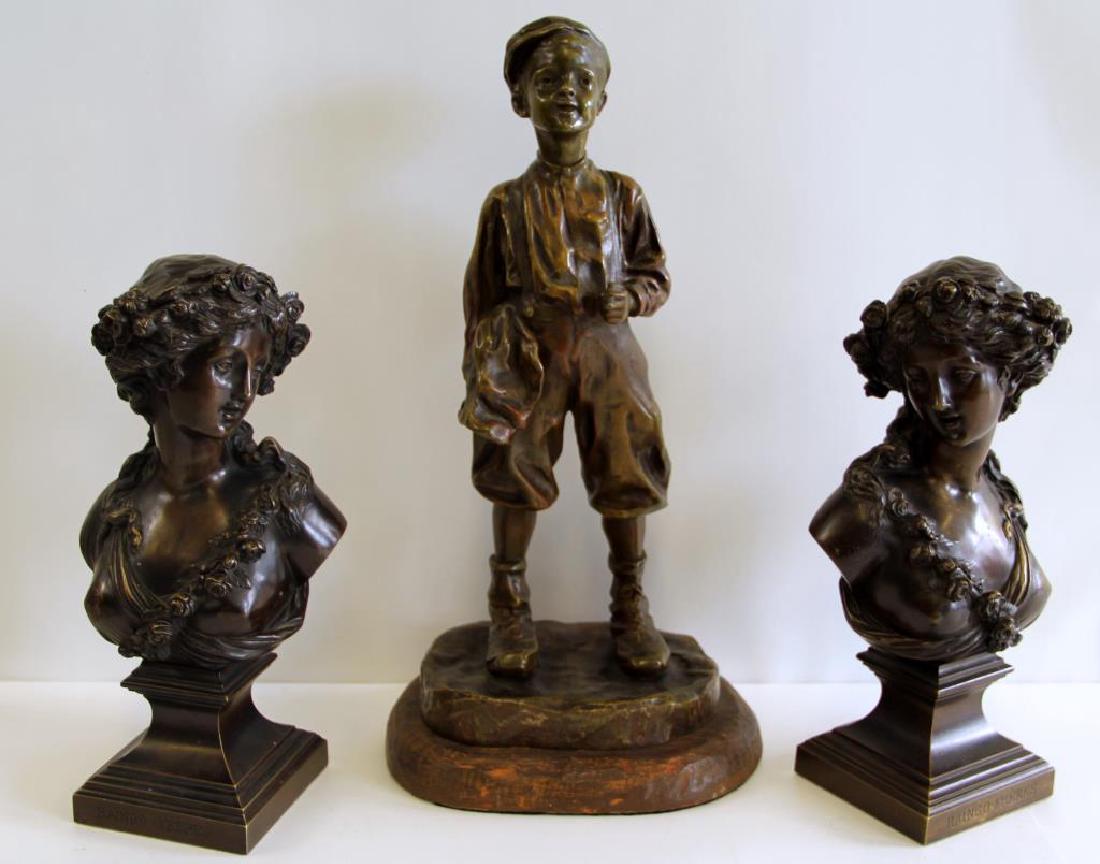 "Boy with Cigarette" Bronze Sculpture by J. (1 of 8)