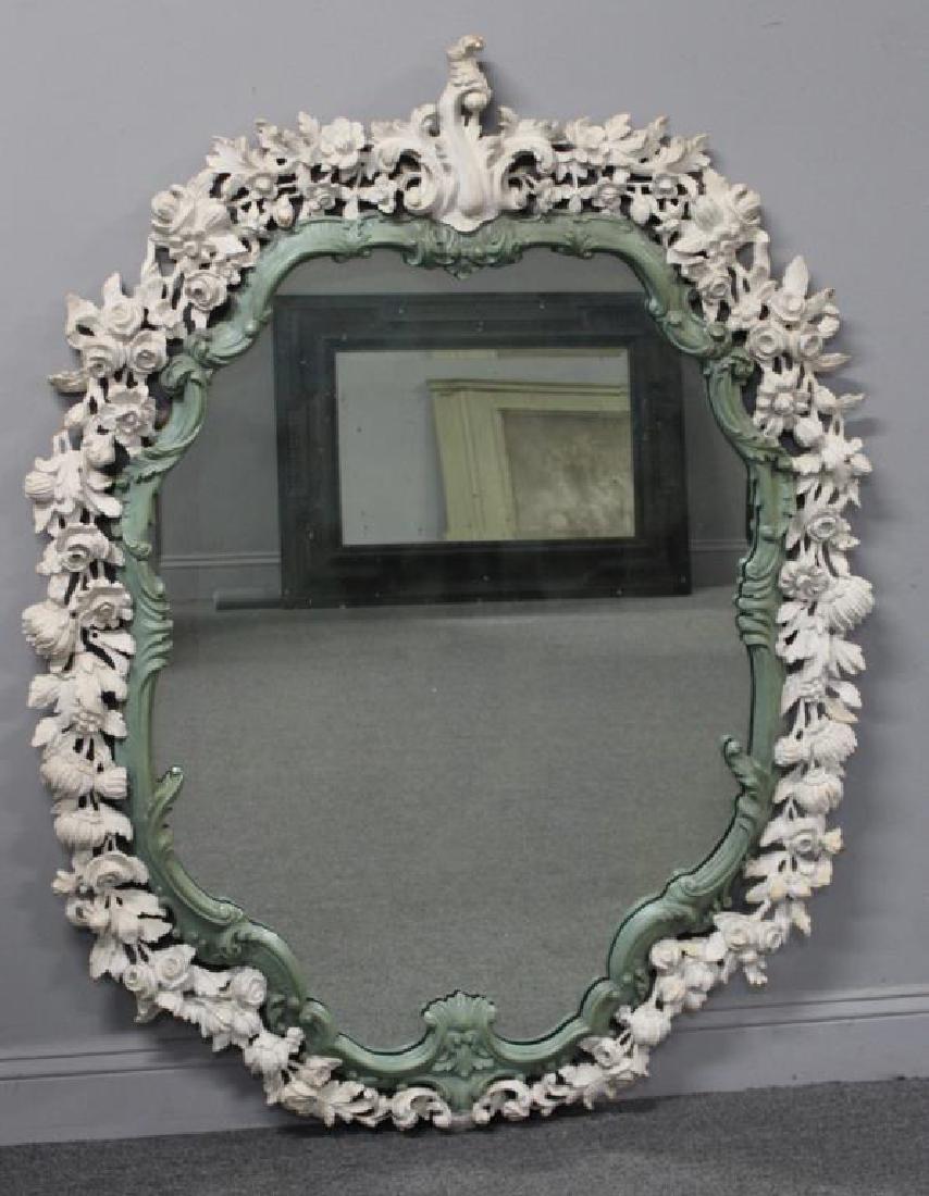Highly Carved and Paint Decorated Mirror (1 of 5)
