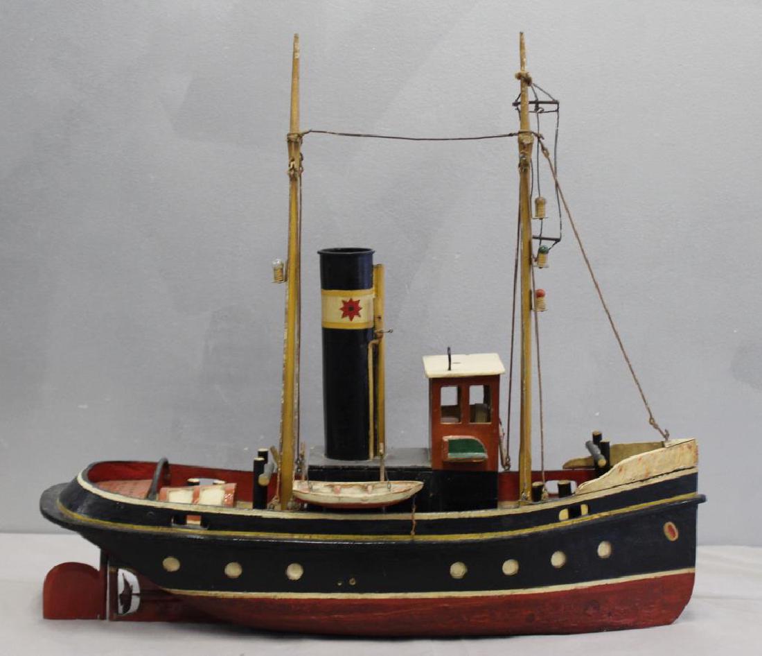 Antique Dutch Tug Ship Model. (1 of 6)