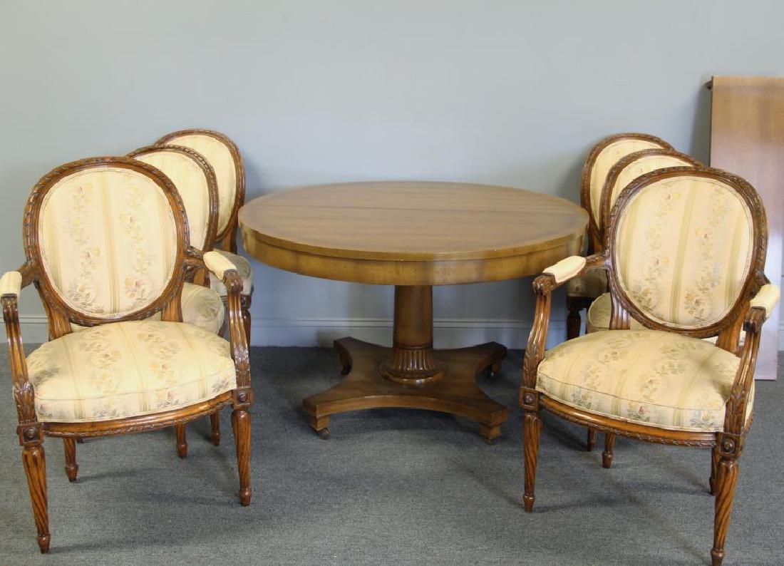 Dining Room Table and 6 Carved Louis XVI Style (1 of 4)