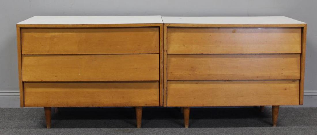Pair of Midcentury Knoll Louvered Front Chests. (1 of 6)