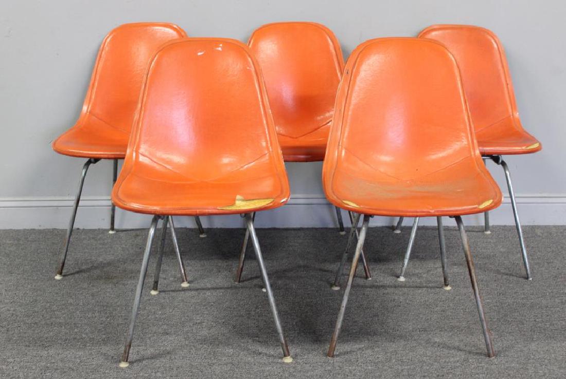 Set of 5 Eames; Herman Miller Wire Side Chairs. (1 of 5)
