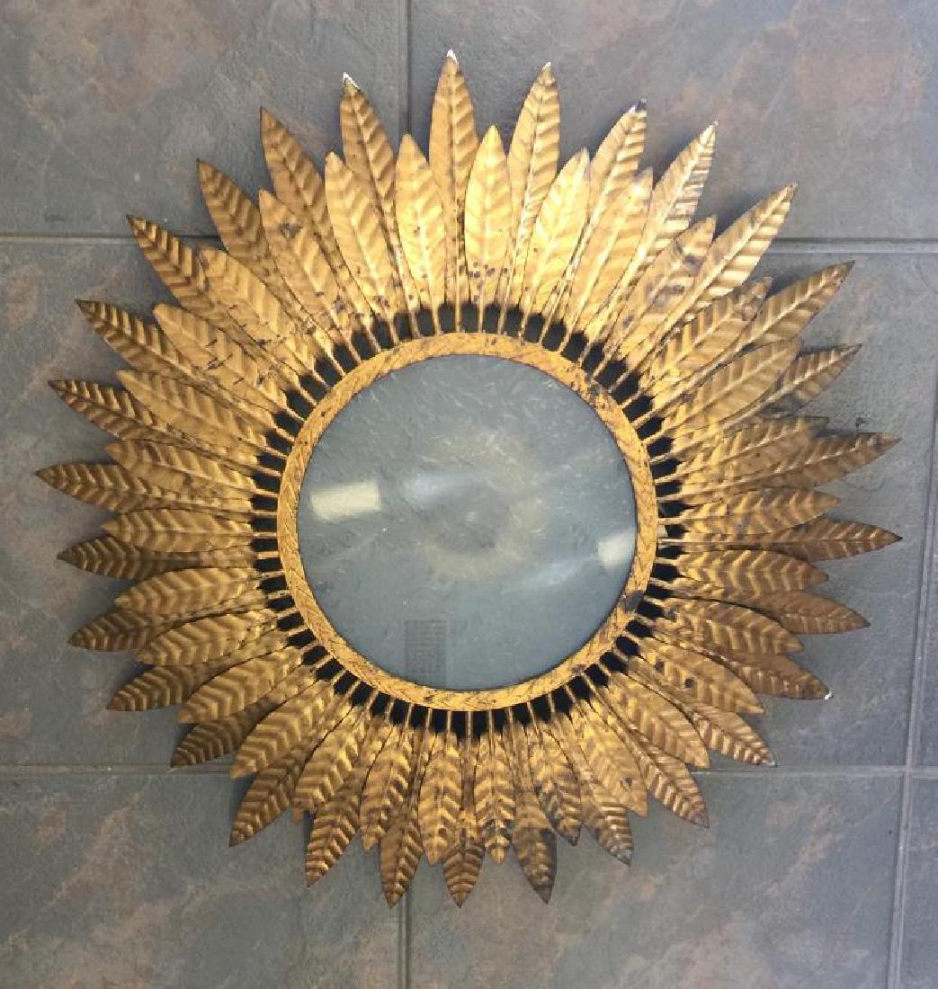 Midcentury Sunburst Feather Sconce with Textured (1 of 4)
