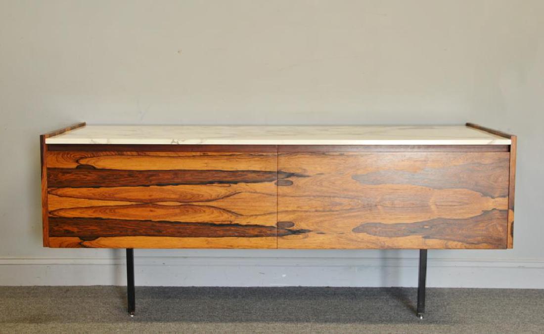 Rosewood & Marble Top Wall Mounted Cabinet. (1 of 7)