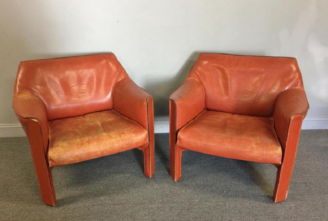 Mario Bellini; Cassina 425 Cab Lounge Chairs. (1 of 6)