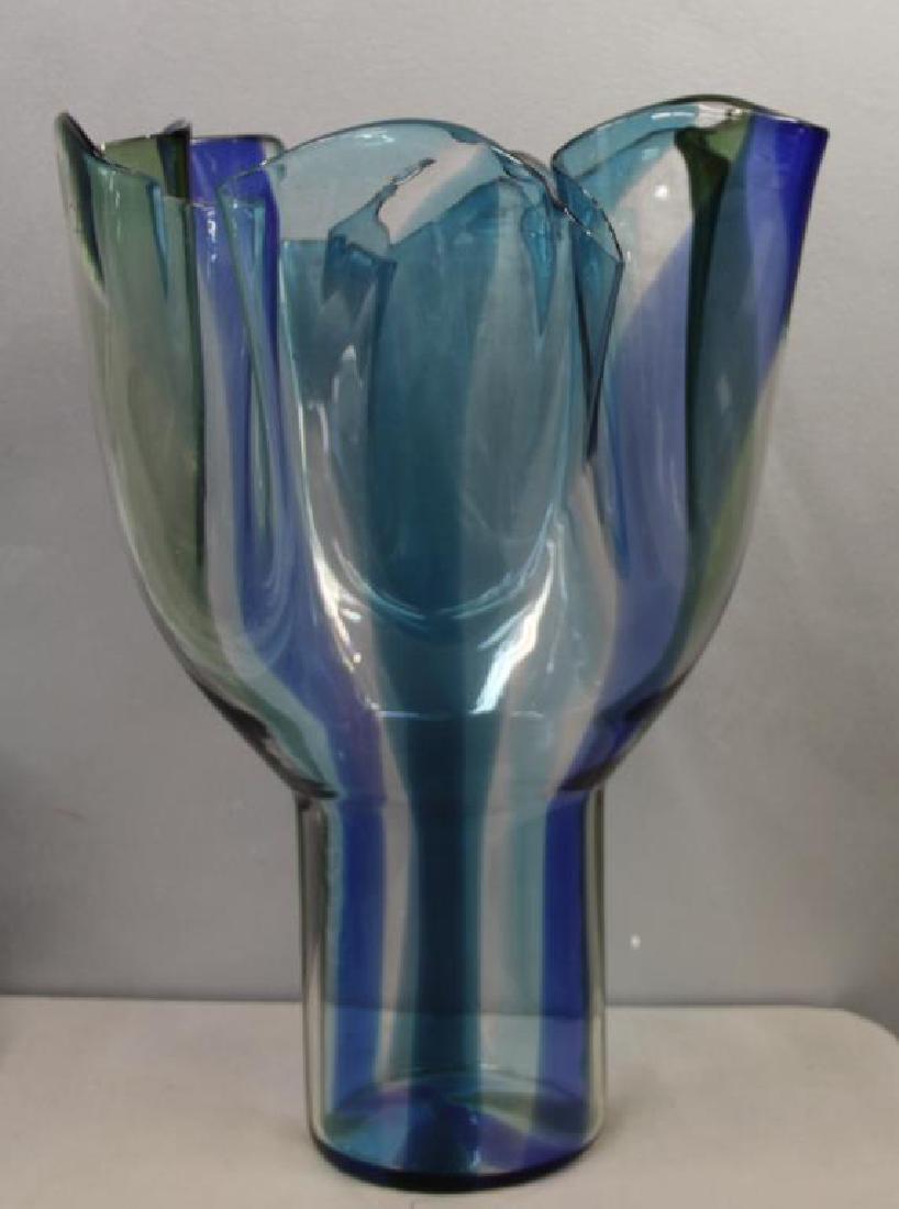 Timo Sorpaneva Large Signed  Art Glass Vase. (1 of 4)