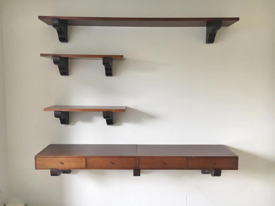 Harvey Probber; Directional Wall Mounted Shelves. (1 of 1)