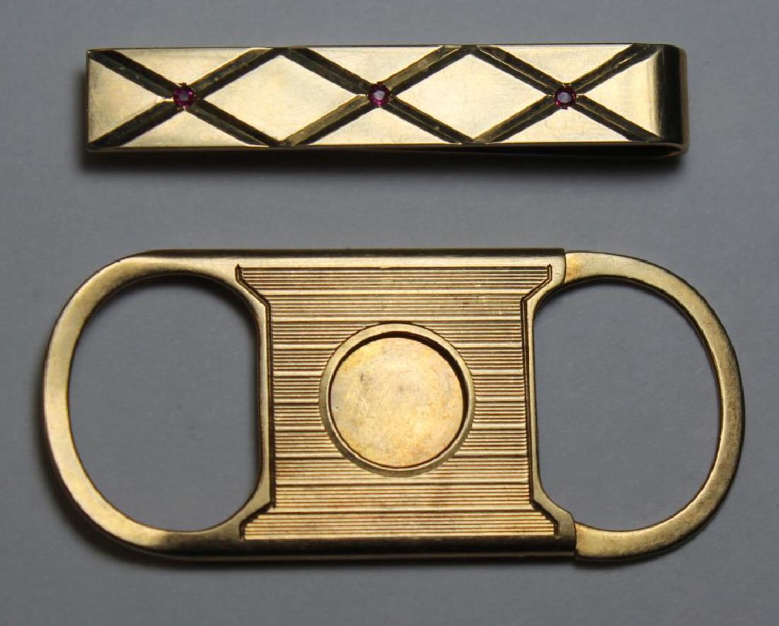 JEWELRY. Tiffany and Cartier Gold Men's Grouping. (1 of 8)