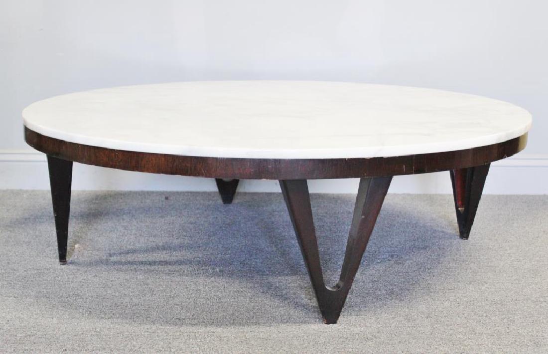 Midcentury Marble Top Coffee Table. (1 of 4)
