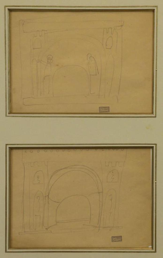 DERAIN, Andre. Two Pencil on Paper Architectural (1 of 6)