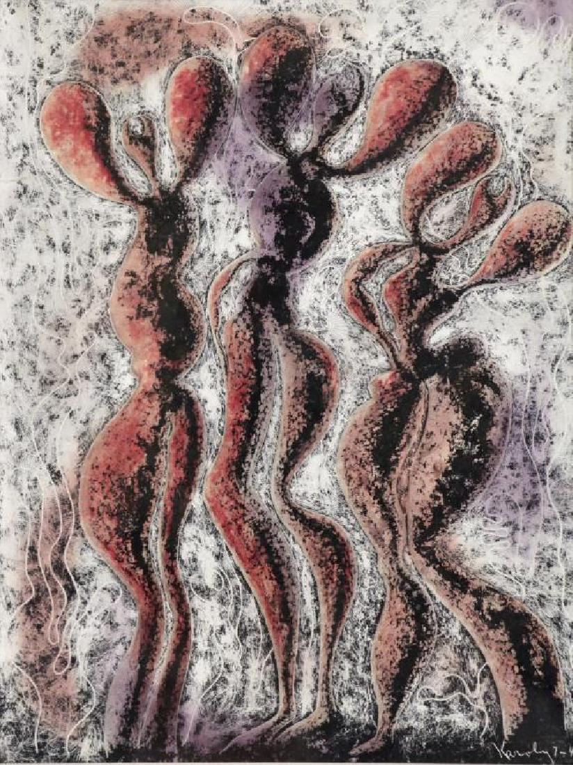 KAROLY, Frederic. Mixed Media on Paper. Three (1 of 4)