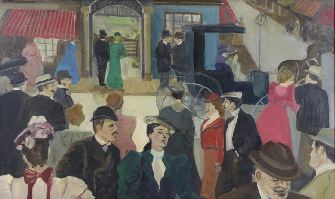 STROMBERG, J. Oil on Canvas. Street Scene, 1966. (1 of 5)