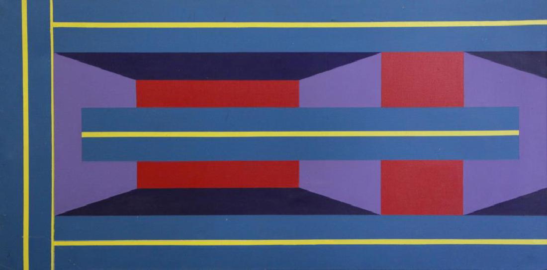 Mid 20th C. Oil on Canvas. Untitled Geometric (1 of 6)