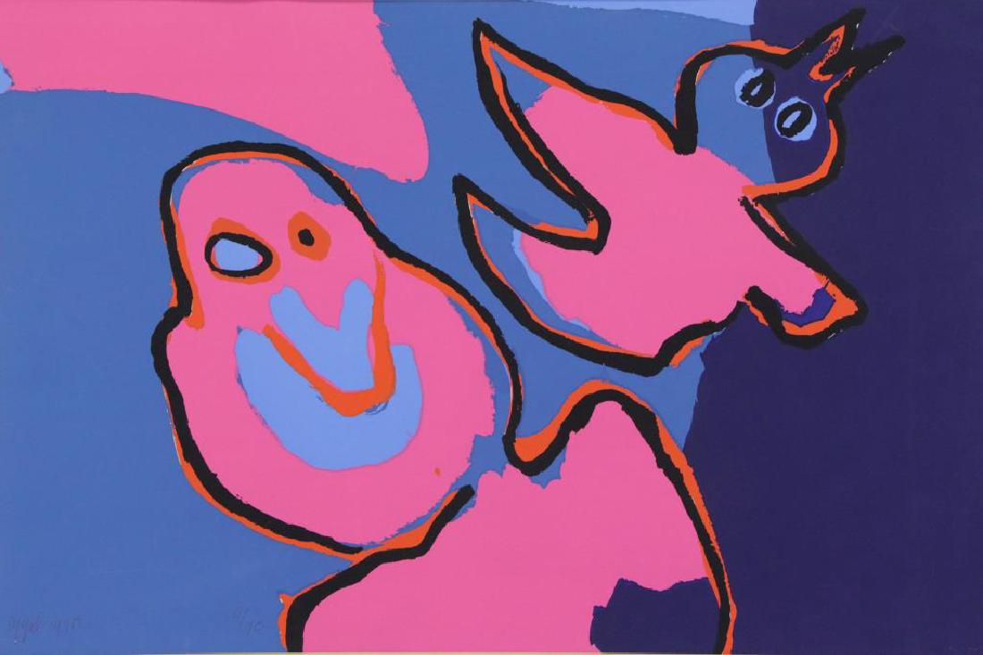 APPEL, Karel. Silkscreen. "The Bird Flying Out" (1 of 5)