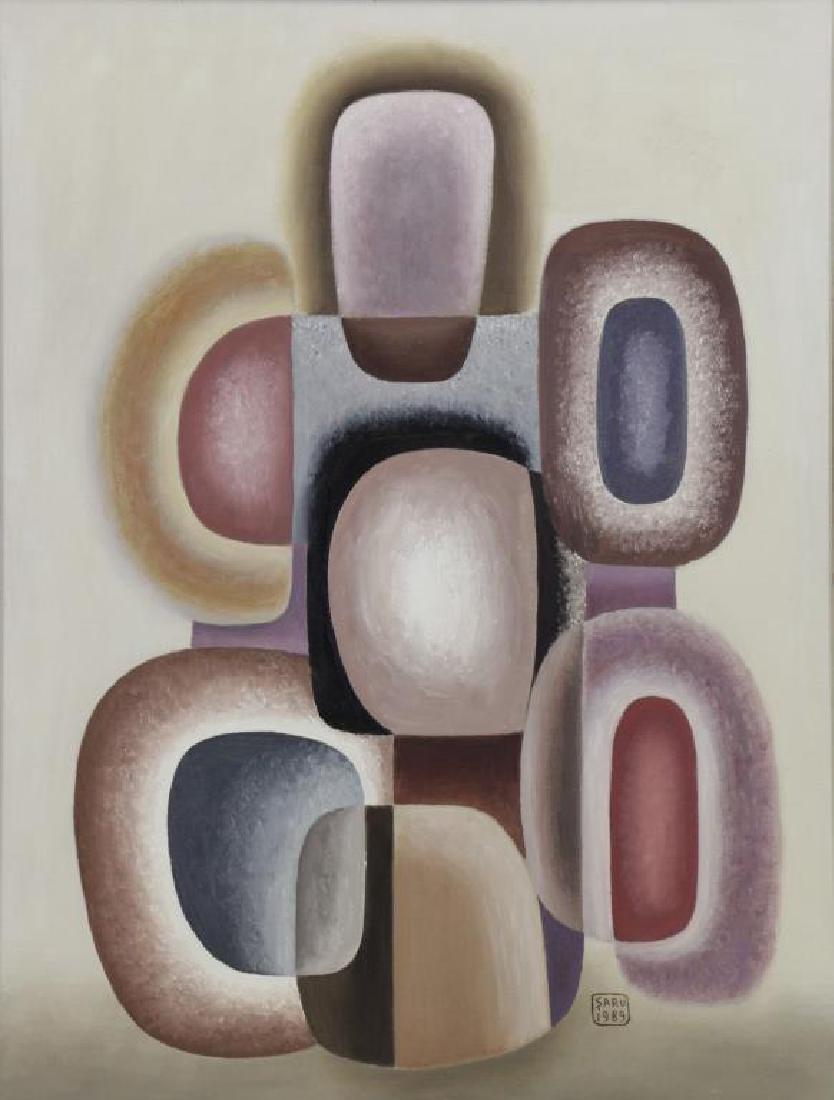 SARU, Gheorghe. Oil on Canvas. "Grey Pearl" 1989. (1 of 7)