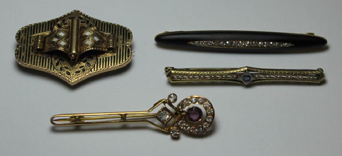 JEWELRY. Assorted Antique/Vintage Gold Jewelry. (1 of 5)