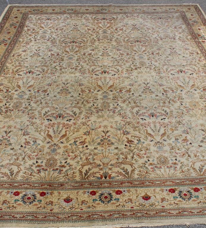 Vintage Finely Woven Carpet with all over Animal (1 of 7)