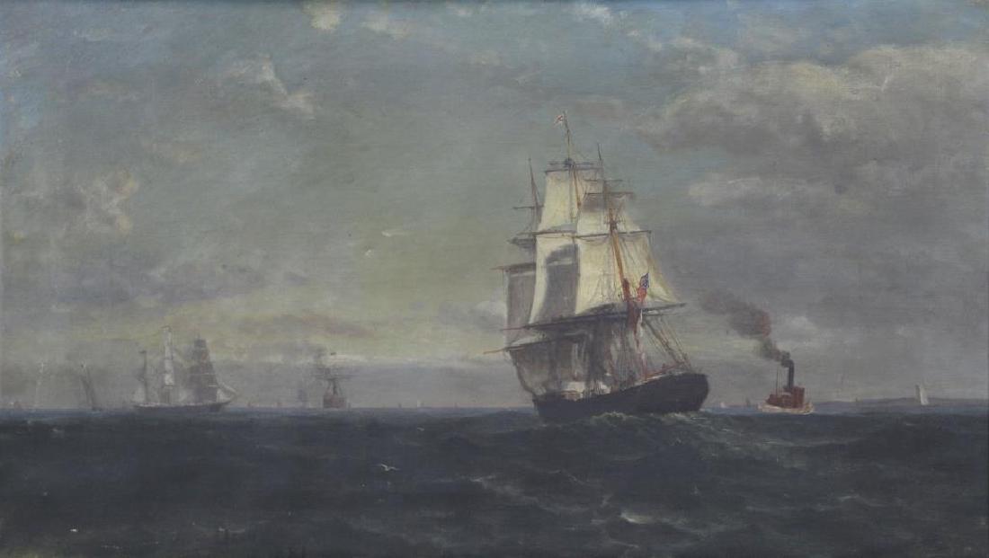 DEAN, Walter. Oil on Canvas. American Ship at Sea. (1 of 6)