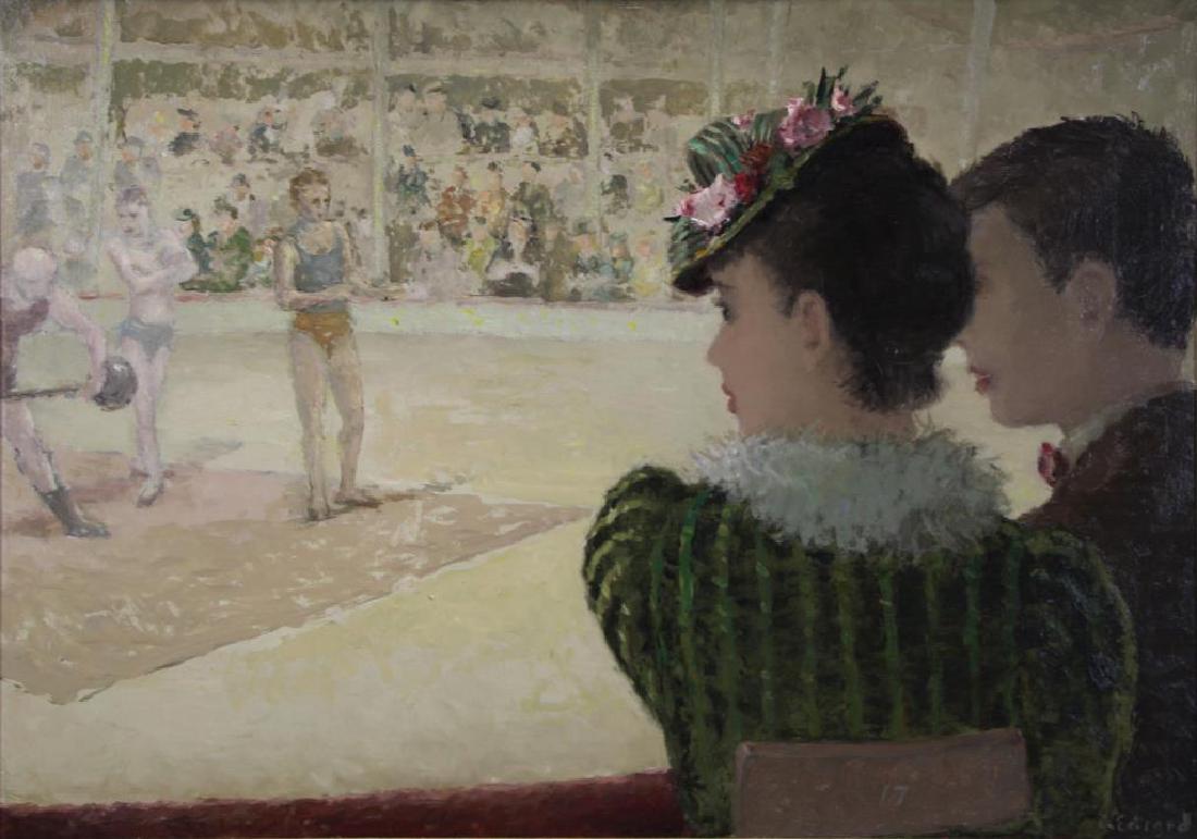 EDZARD, Dietz. Oil on Canvas. "Cirque du Faubourg" (1 of 7)