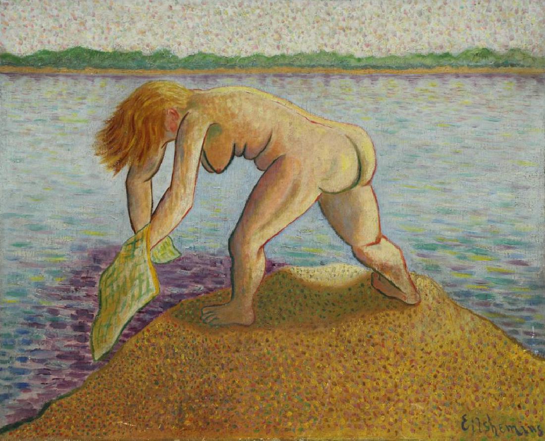 EILSHEMIUS, Louis. Oil on Canvas. Bather. (1 of 5)