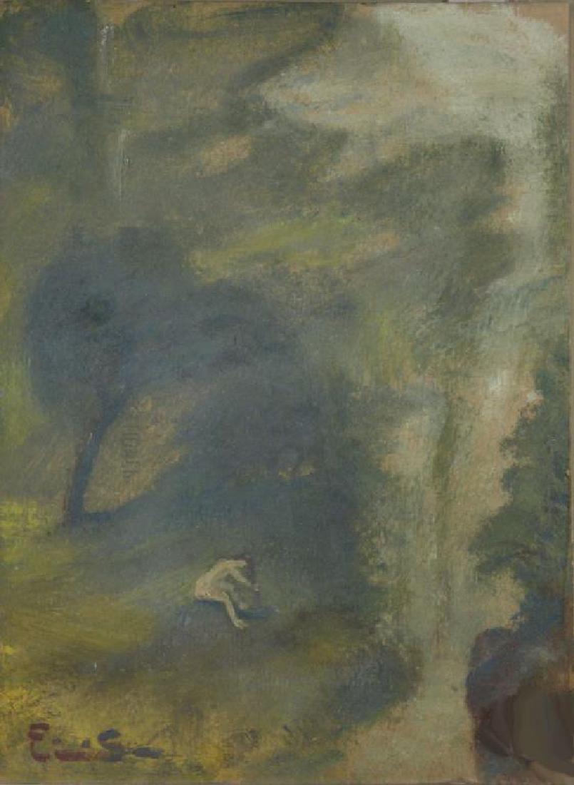 EILSHEMIUS, Louis. Oil on Board. Bather in (1 of 7)