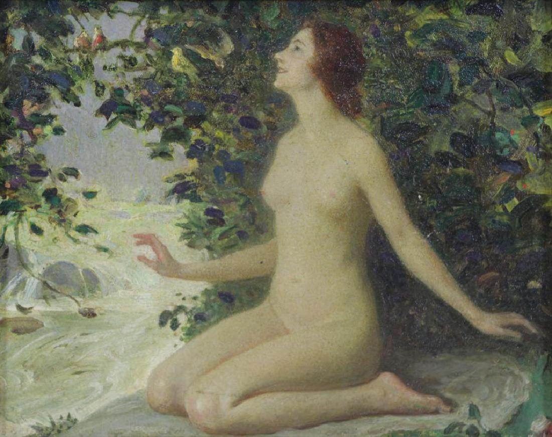 EGGLESTON, Benjamin. Oil on Board "Bird Song". (1 of 7)