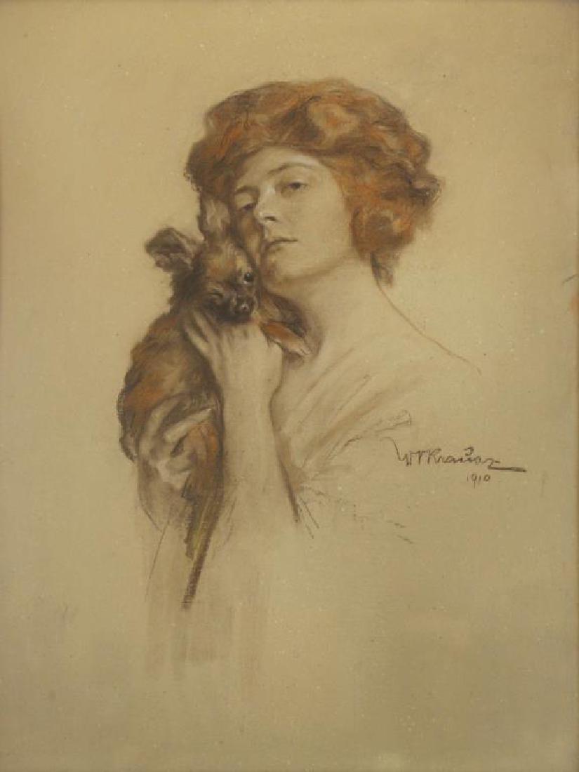 KRAUSZ, Wilhelm V. Pastel on Paper. Portrait of a (1 of 6)