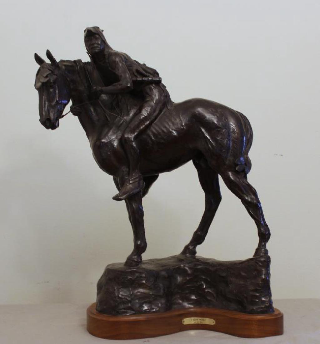 DYE, J.C. Bronze Sculpture "Crow Wolf ". (1 of 10)