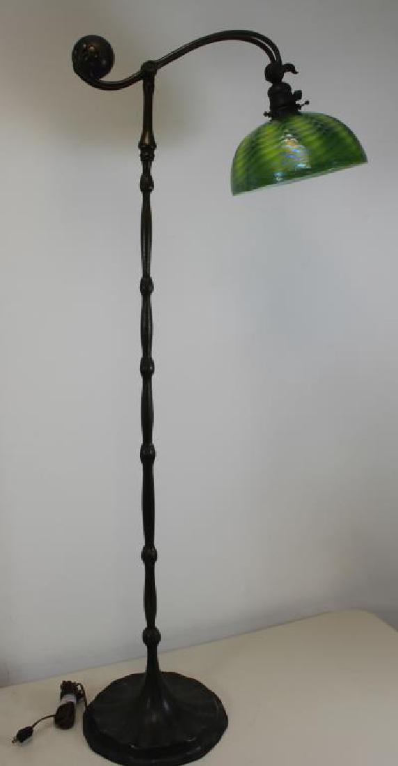 TIFFANY Studios. Patinated Bronze Standing Lamp (1 of 8)